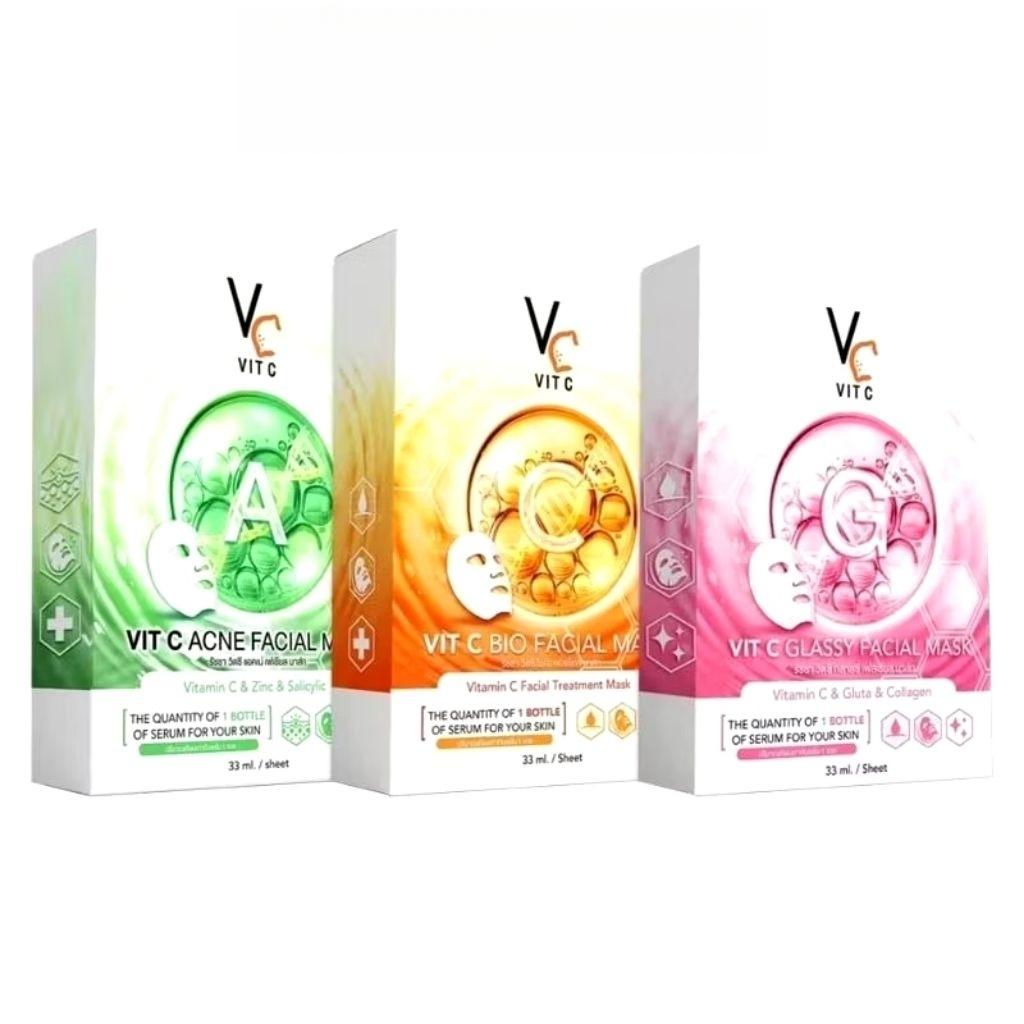 Ratcha Vit C Facial Mask มาส์กหน้าน้องฉัตรหลากหลายสูตร