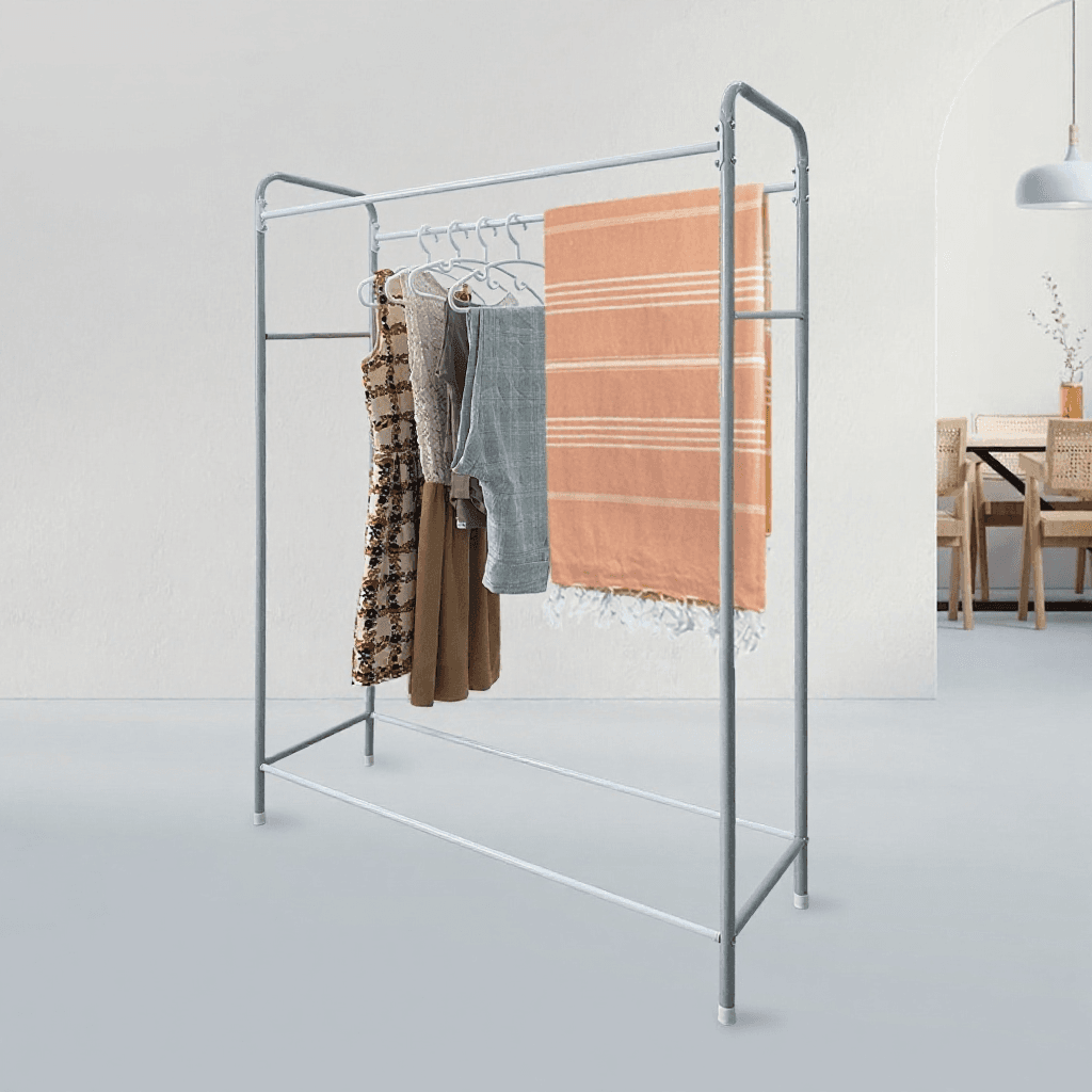 KANTAREEYA ราวตากผ้าทรงAU 31.5x97x136cm เหล็กพ่นสี รุ่น KT-AU