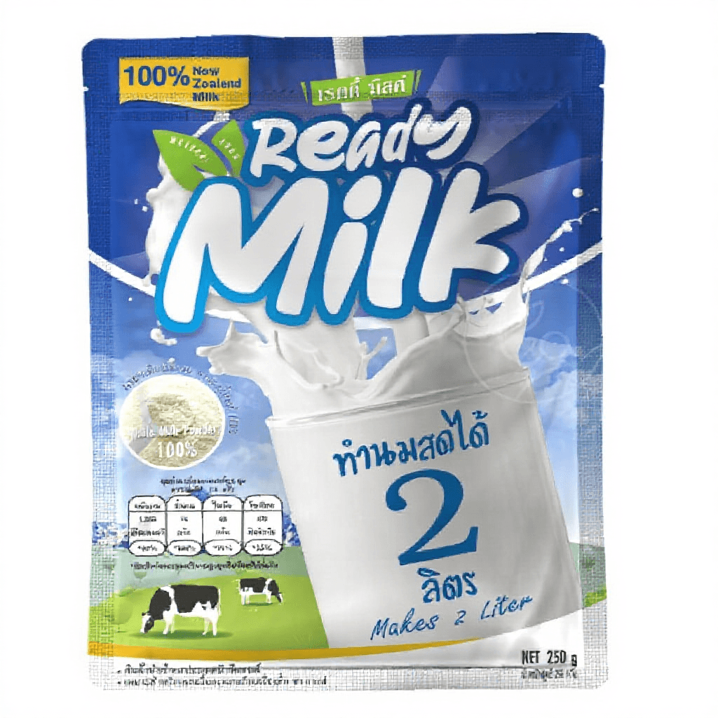 ผงนมสด Ready Milk นมผงเต็มมันเนยจากนิวซีแลนด์ 250 กรัม ทำนมได้ 2 ลิตร หอมมันเข้มข้น ใช้แทนนมสดได้