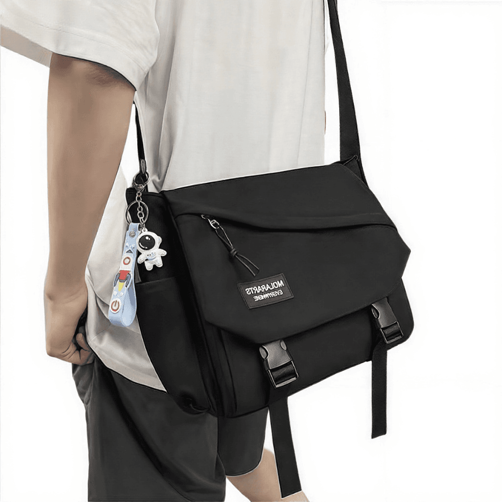 กระเป๋าสะพายข้างผ้าแคนวาสแฟชั่น-ความจุขนาดใหญ่สําหรับเดินป่าและการเดินทาง