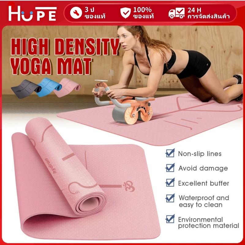 เสื่อโยคะ yoga mat 10MM TPE แผ่นโยคะ ทูโทน กันลื่น ออกกำลังกาย กีฬา ฟิตเนส เบาะโยคะ แผ่นรองโยคะ กระชับหุ่นสวย