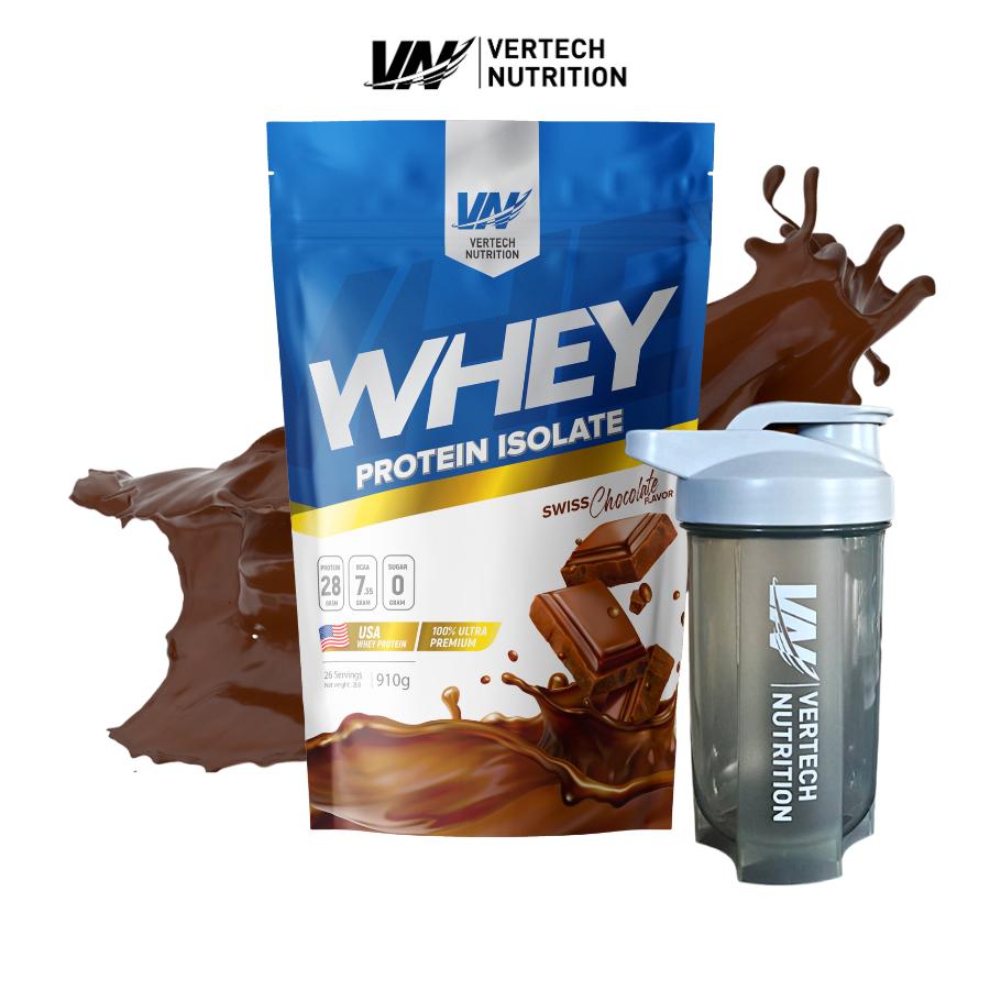 VERTECH NUTRITION WHEY PROTEIN ISOLATE 100% เวย์โปรตีน ไอโซเลท สูตรลีน โปรตีนสูง 2Lb