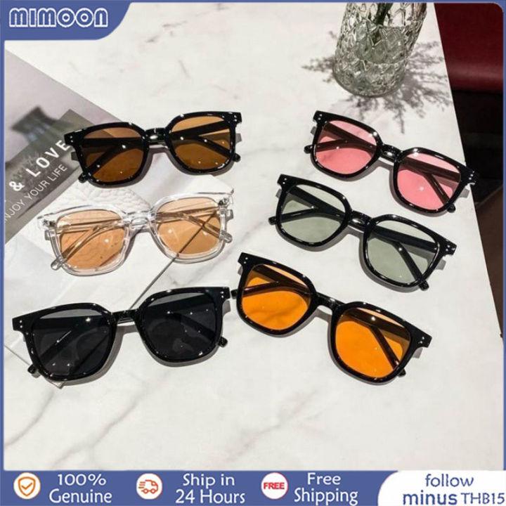 แว่น แว่นกันแดด UV400 แว่นตาแฟชั่นหลายสี แว่นตาทางวินเทจ อินส แว่นตาทรงสี่เหลี่ยม แว่นกันแดดป้องกัน MIMOON